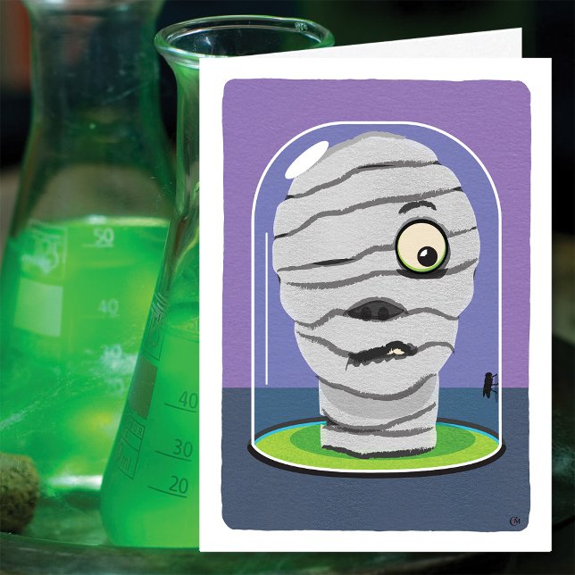 Funny Halloween Mummy Specimen Blank Card (Creator Uploaded)