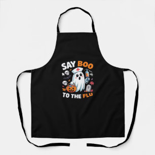 Funny Halloween Nurse Ghost T-Shirt – “Say Boo to  Apron