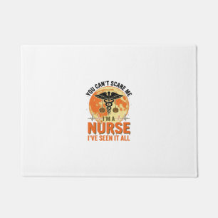 Funny Halloween Nurse Vintage Medical Design_1 Doormat