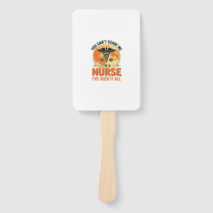 Funny Halloween Nurse Vintage Medical Design_1 Hand Fan