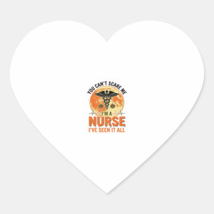 Funny Halloween Nurse Vintage Medical Design_1 Heart Sticker