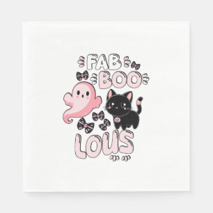 Funny Halloween Pink Ghost Spooktacular Cat Fab BO Napkin