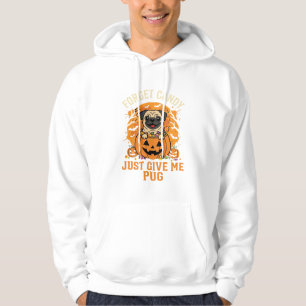 Funny Halloween Pug Candy Design_1 Hoodie