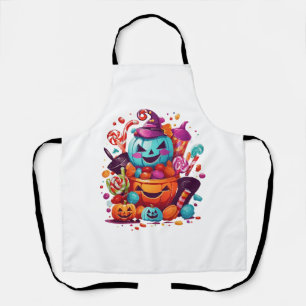 funny halloween pumpkin apron