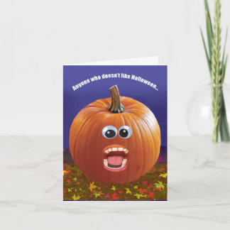 Funny Halloween Pumpkin Card