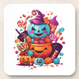 funny halloween pumpkin coaster
