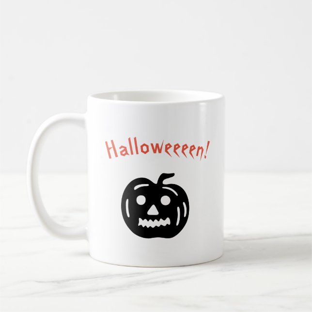 Funny Halloween Pumpkin  Coffee Mug (Left)