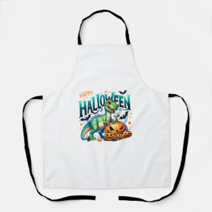 Funny Halloween Pumpkin Dinosaur Cat Moon Spooky Apron
