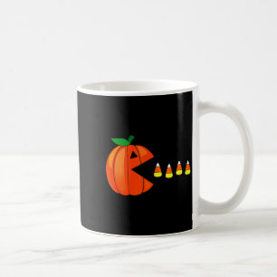 Funny Halloween Pumpkin Eating Candy Corn  Coffee Mug