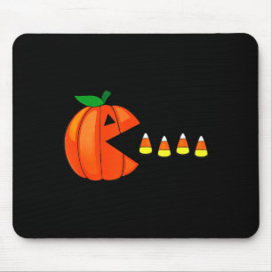 Funny Halloween Pumpkin Eating Candy Corn  Mouse Pad