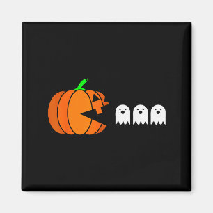 Funny Halloween Pumpkin Eating Ghost, Gamer Men Wo Magnet