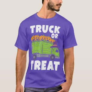 Funny Halloween Pumpkin Garbage Truck or Treat Tod T-Shirt