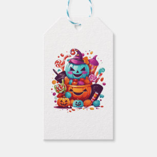 funny halloween pumpkin gift tags