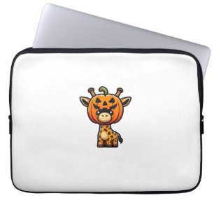 Funny Halloween Pumpkin Giraffe Autumn Helmet Hat  Laptop Sleeve