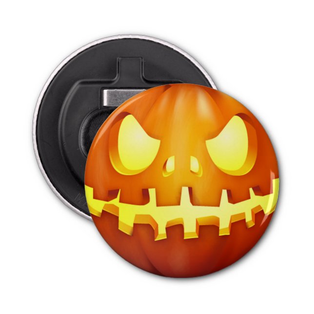 Funny Halloween Pumpkin Glowing Jack o lantern Bottle Opener (Front)