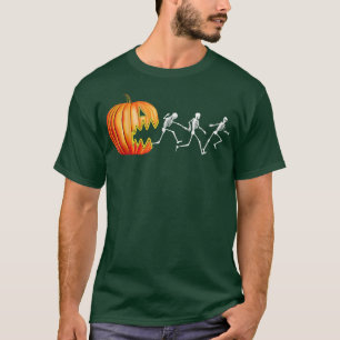 Funny Halloween Pumpkin Skeletons Jack O Lantern T-Shirt