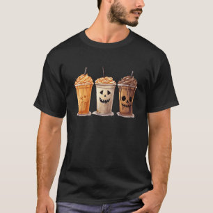 Funny Halloween Pumpkin Spice Latte Coffee Fall Wo T-Shirt