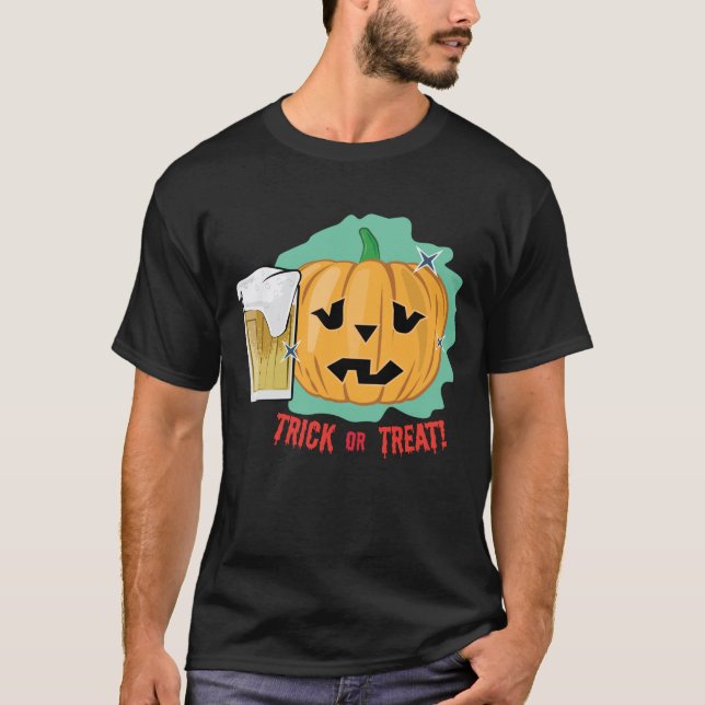 Funny Halloween Pumpkin T-Shirt (Front)