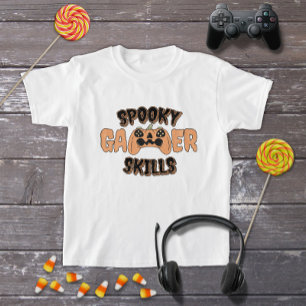 Funny Halloween Pumpkin Video Gamer Controller T-Shirt