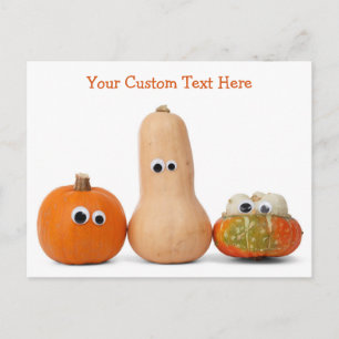 Funny Halloween Pumpkins custom postcard