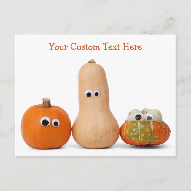 Funny Halloween Pumpkins custom postcard (Front)