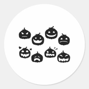 Funny Halloween Pumpkins Halloween Party Halloween Classic Round Sticker