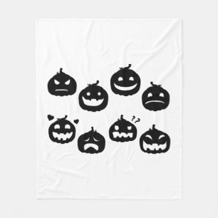 Funny Halloween Pumpkins Halloween Party Halloween Fleece Blanket