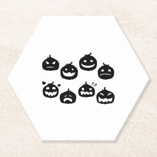 Funny Halloween Pumpkins Halloween Party Halloween Paper Coaster