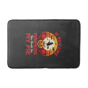 Funny Halloween Pumpkins Pie Design_1 Bath Mat
