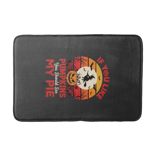 Funny Halloween Pumpkins Pie Design_1 Bath Mat (Front)