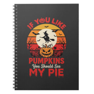 Funny Halloween Pumpkins Pie Design_1 Notebook