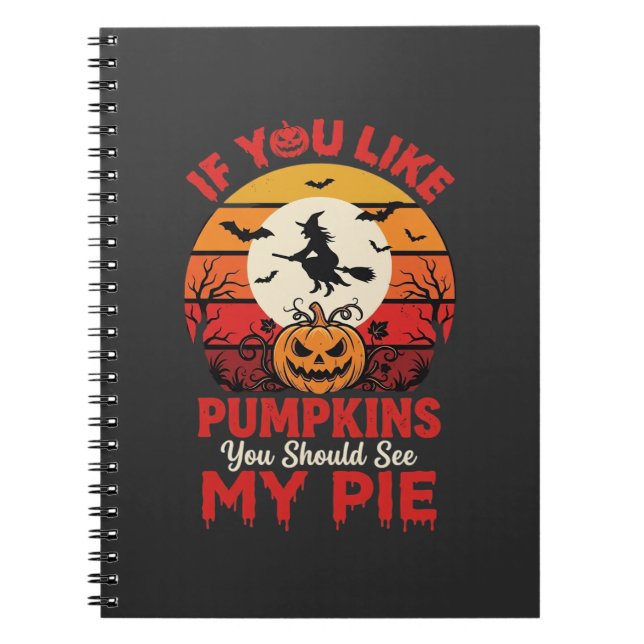 Funny Halloween Pumpkins Pie Design_1 Notebook (Front)