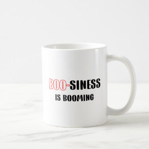 Funny Halloween Pun - Boo-siness Is Booming Coffee Mug