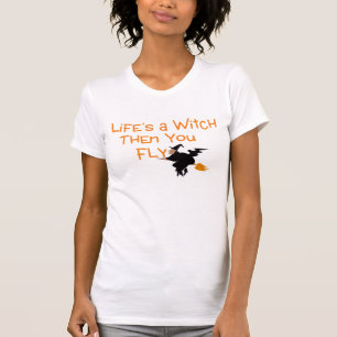 Funny Halloween Pun Design Costume Idea Witch  T-Shirt