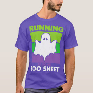 Funny Halloween Running is Boo Sheet Ghost Retro T-Shirt