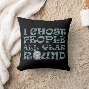 funny halloween saying cushion
