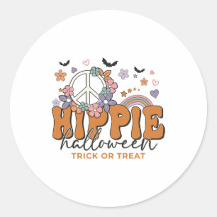 Funny Halloween saying Hippie Halloween Classic Round Sticker