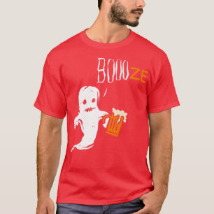 Funny Halloween Scary Ghost Booze I'm Just Here Fo T-Shirt