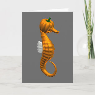 Funny Halloween Seahorse Card