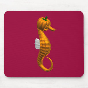 Funny Halloween Seahorse Mouse Pad