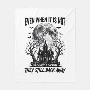 Funny Halloween Shirt Spooky Season Run Away Desig Fleece Blanket