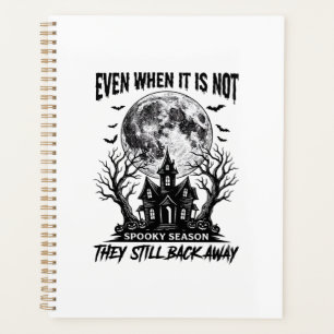 Funny Halloween Shirt Spooky Season Run Away Desig Planner
