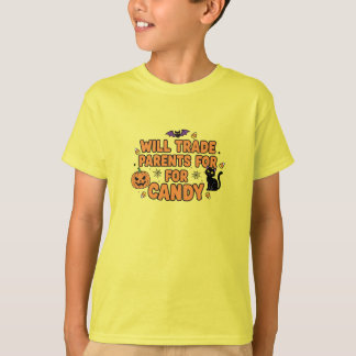 Funny Halloween Shirt | Will Trade Parents for Can