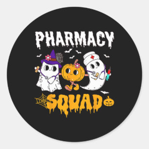 Funny Halloween Shirt Witch Pills Pharmacy Pharmac Classic Round Sticker