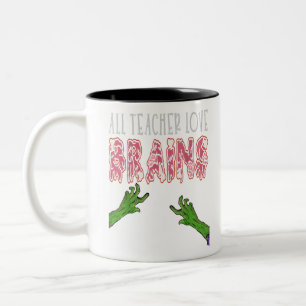 Funny Halloween shirts for teachers Math Pumpkin Two-Tone Coffee Mug