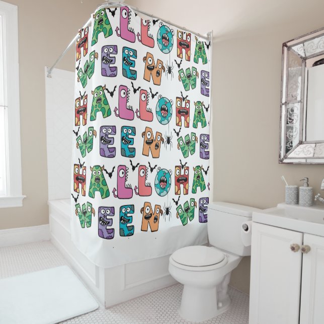 Funny Halloween Shower Curtain (In Situ)