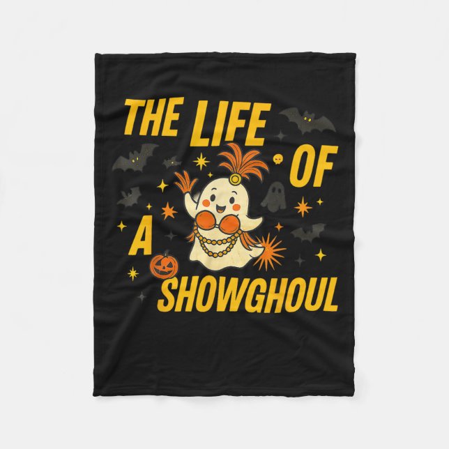 Funny Halloween Showghoul Ghost Costume Party Desi Fleece Blanket (Front)