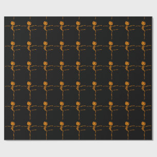 Funny Halloween Skeleton Ballet Dancer Wrapping Paper
