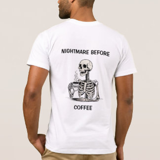 Funny Halloween Skeleton Coffee Tshirt