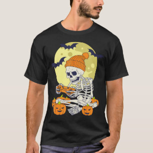 Funny Halloween Skeleton Gamer Video Games Boys Me T-Shirt